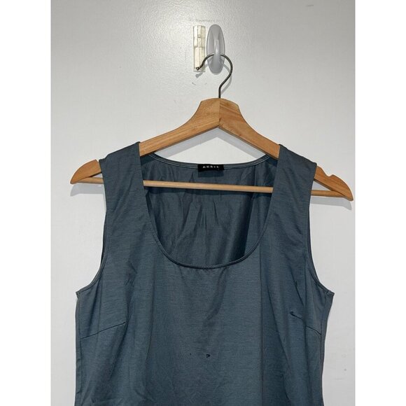 Akris Gray Sleeveless Scoop Neck Cotton Pullover Tank Top Women's Size M - Picture 2 of 7